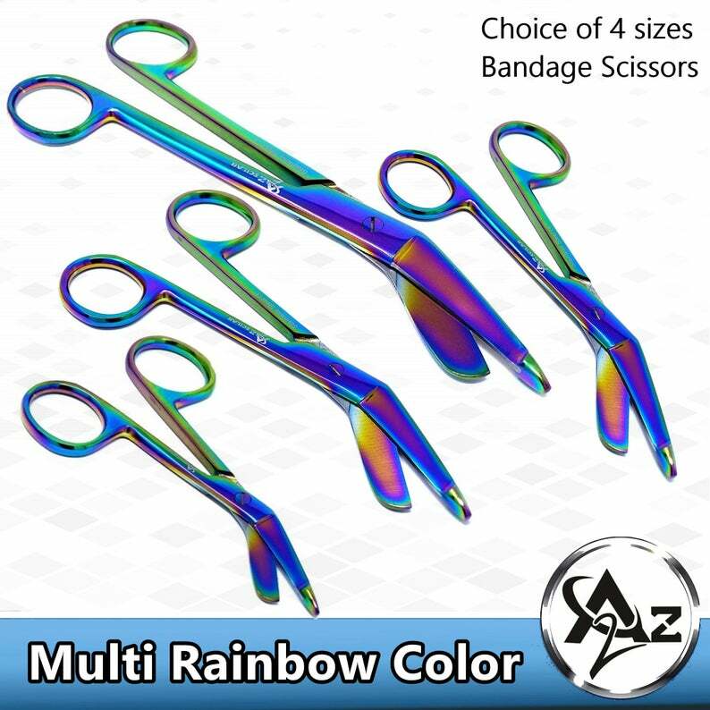 Lister Bandage Nurse Scissors Multi Titanium Rainbow Color Medical Instruments