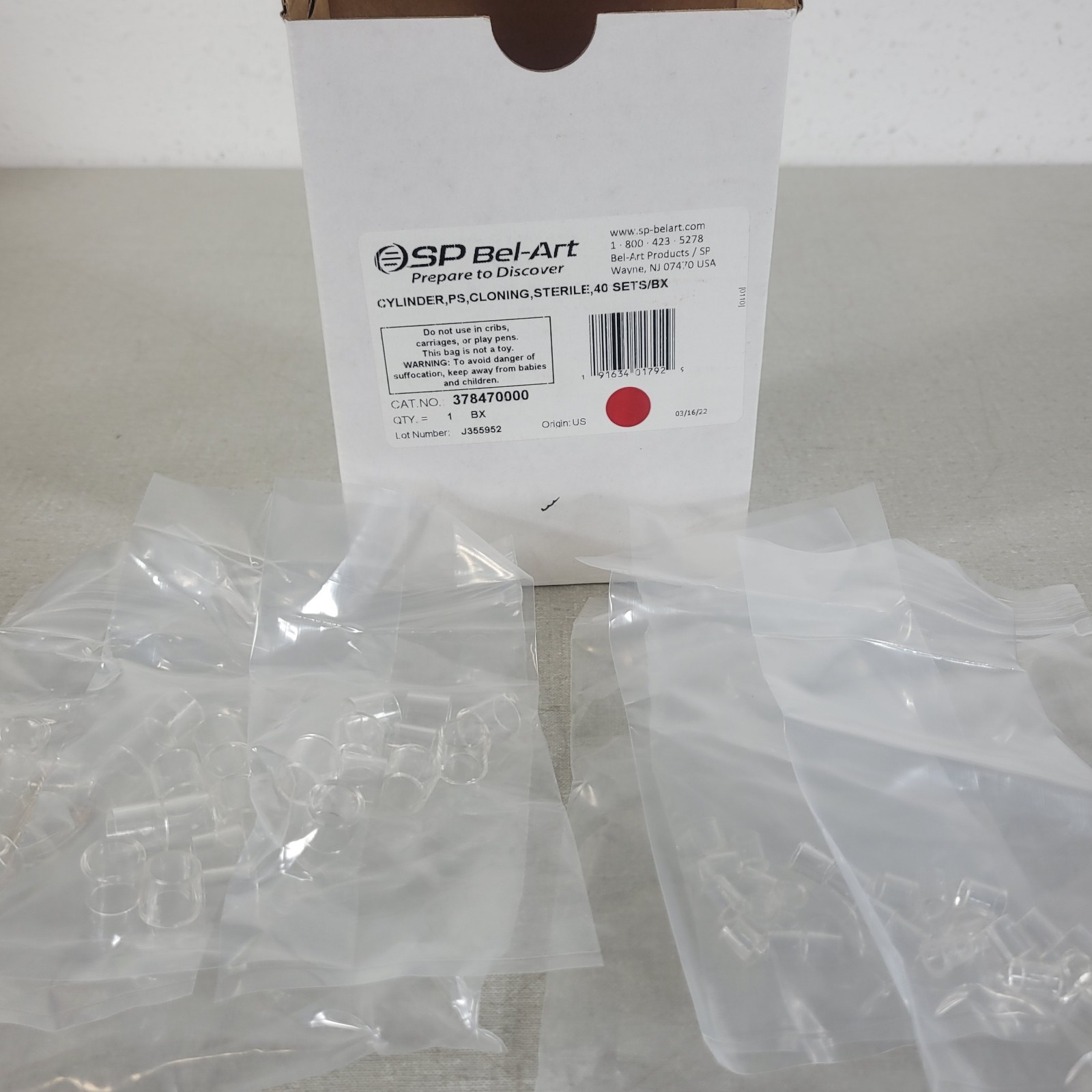 Sp Bel-Art 378470000 Cloning Cylinders Plastic Isolation Propagation 60 Total