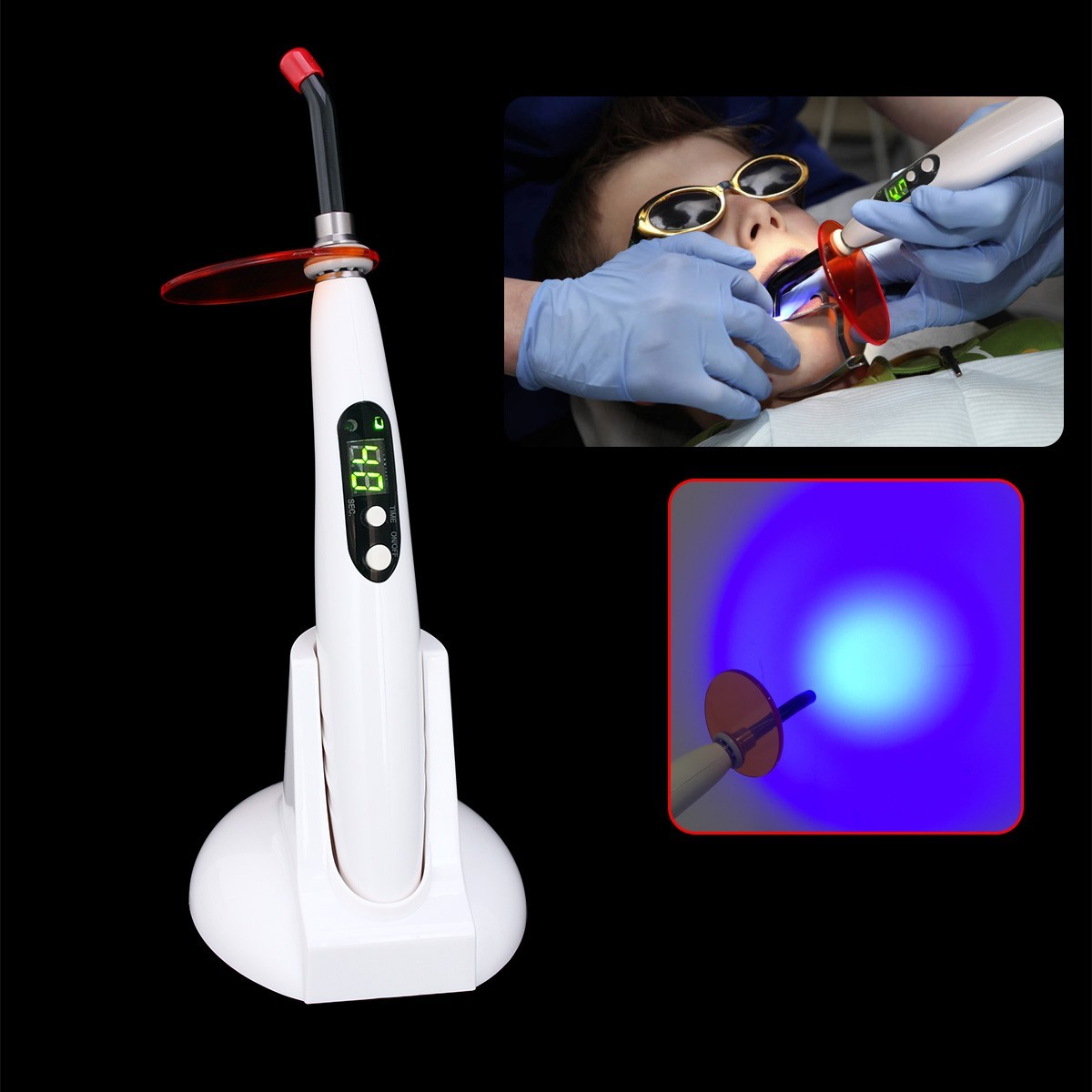 Dental Cordless LED Curing Light Lamp High Curing LED-B