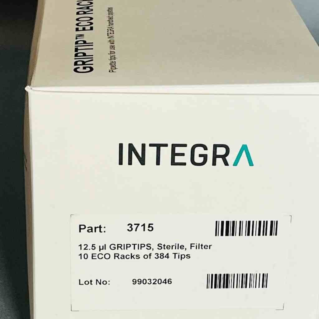 Integra Biosciences Pipette Tip 12.5 ul Sterile Filtered 10 Racks of 384 Tips Ea