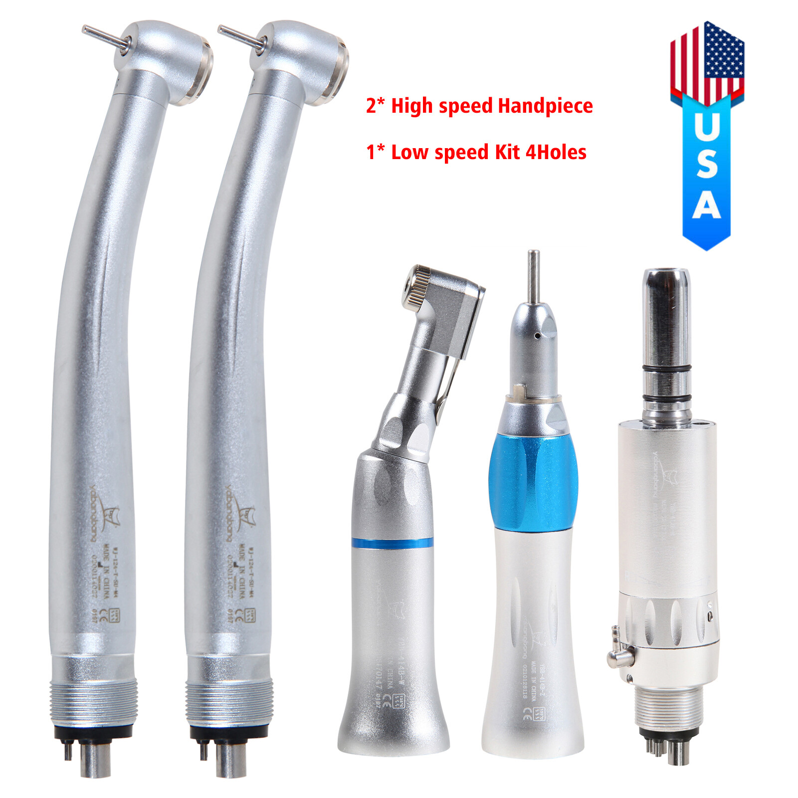 Yabangbang Dental High Low Speed Handpiece / Kit 2/4 Holes Air Turbine