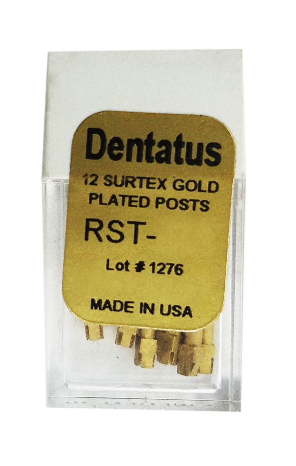 Dentatus 12 SURTEX Gold Plated Posts Screw Post System Refill L1 L2 L3 L4 L5 L6