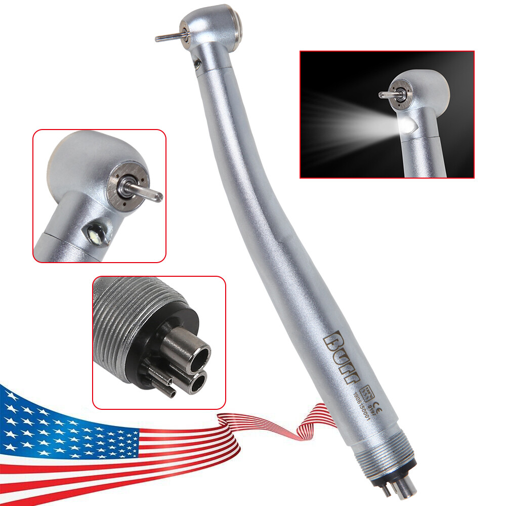 Dental High Speed Handpiece Large Torque Push Button Handpiece 4 Hole US STOCK