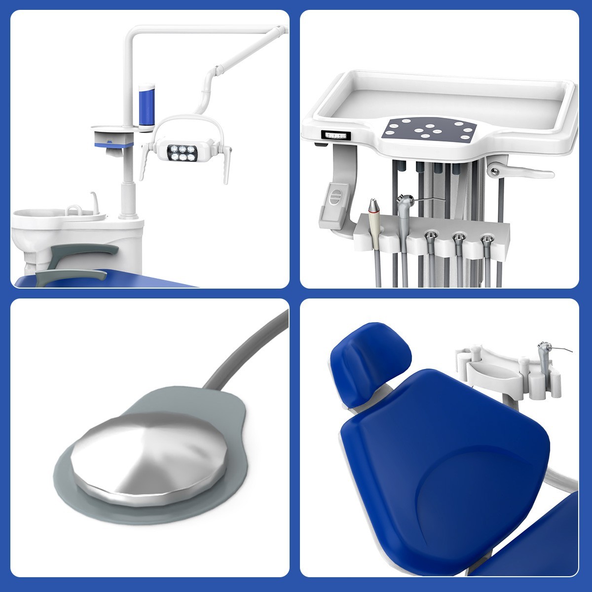 Dental Unit Chair Computer Control PU Leather DC Motor +Doctor Stool TJ2688-A1