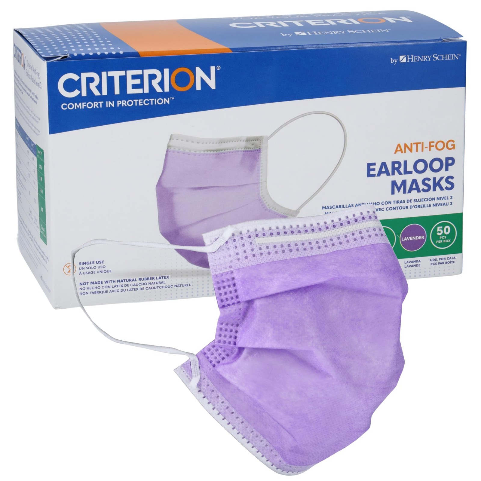Criterion ASTM Level 3 Disposable – Anti-Fog, Lavender, 3-Ply, Fluid Resistan…