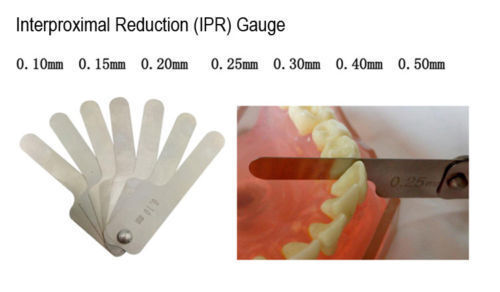 Dental Orthodonti Interproximal Reduction Gauge Ruler Measure IPR System Caliper