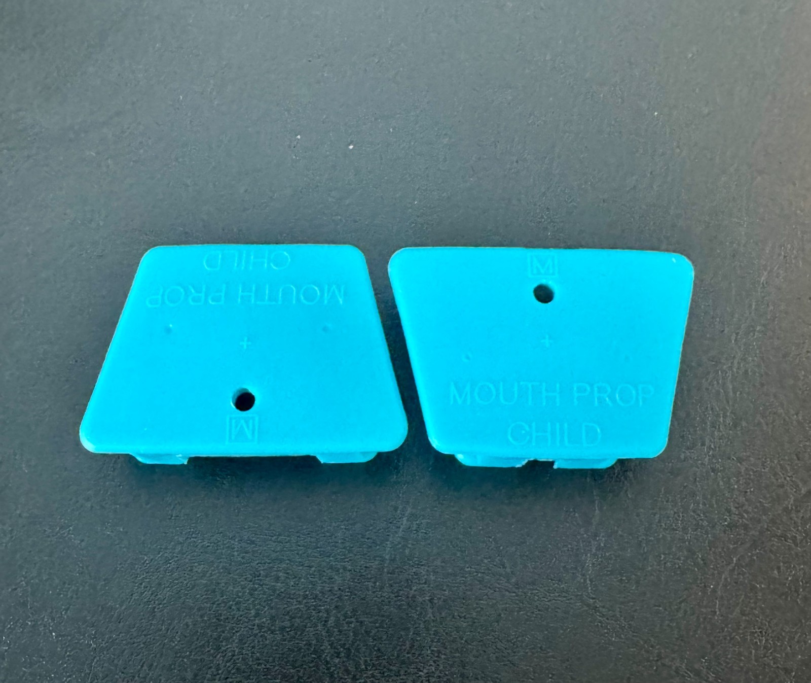 Silicone Mouth Props Bite Blocks 2 pcs Medium Turquoise Dental Tattoo Piercing