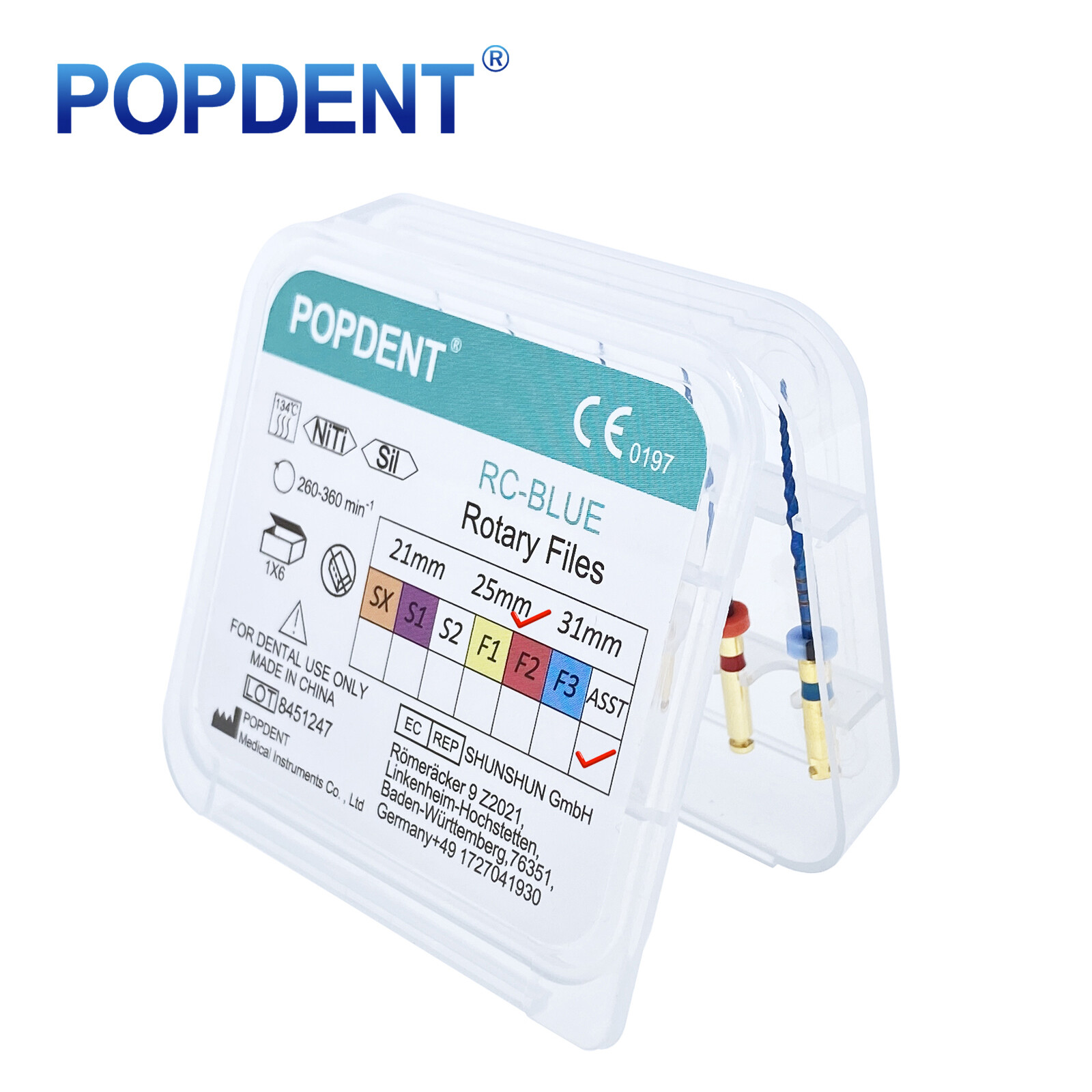 POPDENT Dental Endo Rotary Files X-Pro Gold Taper NITI Endodontic Root Files