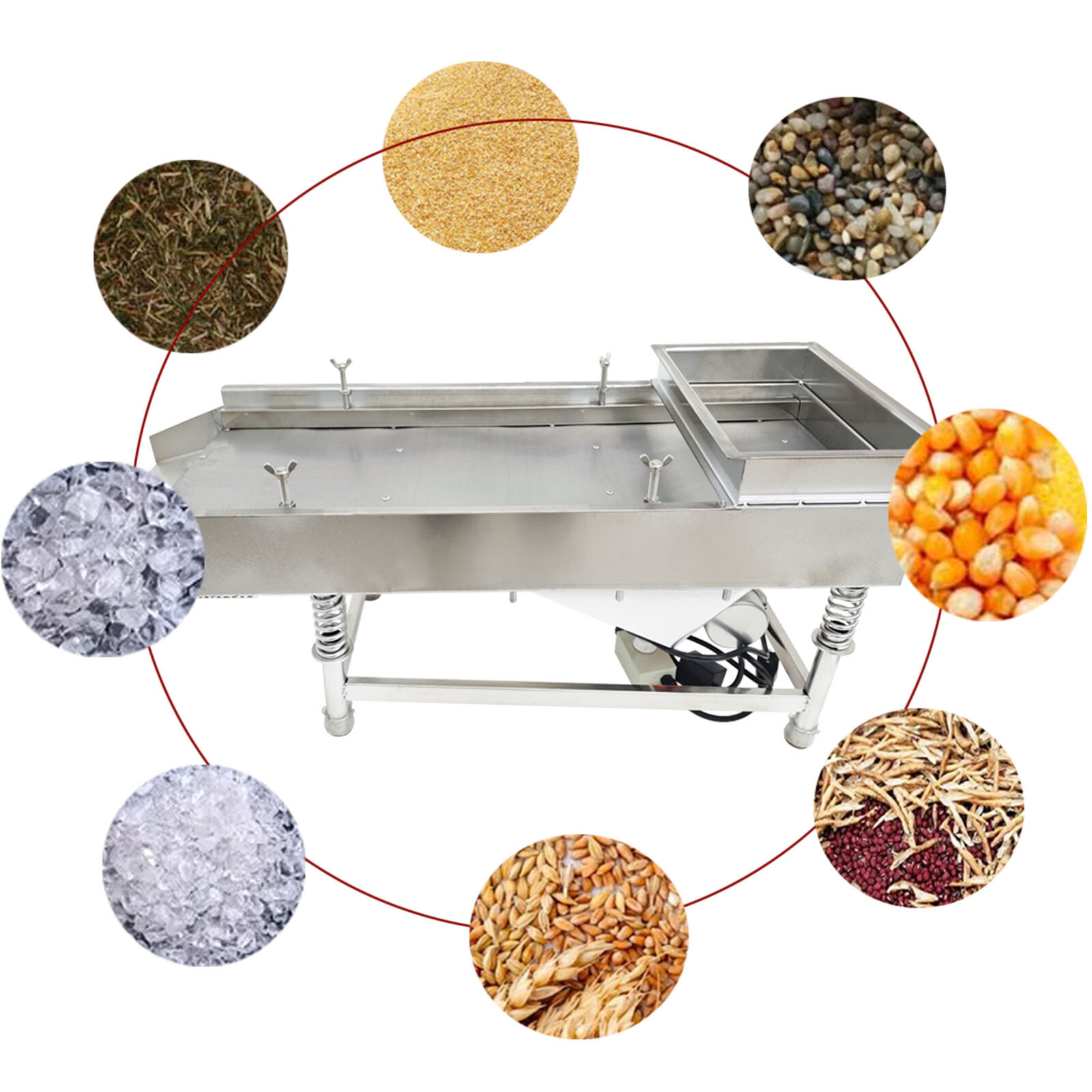 0.5mm Screen Stainless Linear Vibrating Screen Round Hole 110V Single Layer