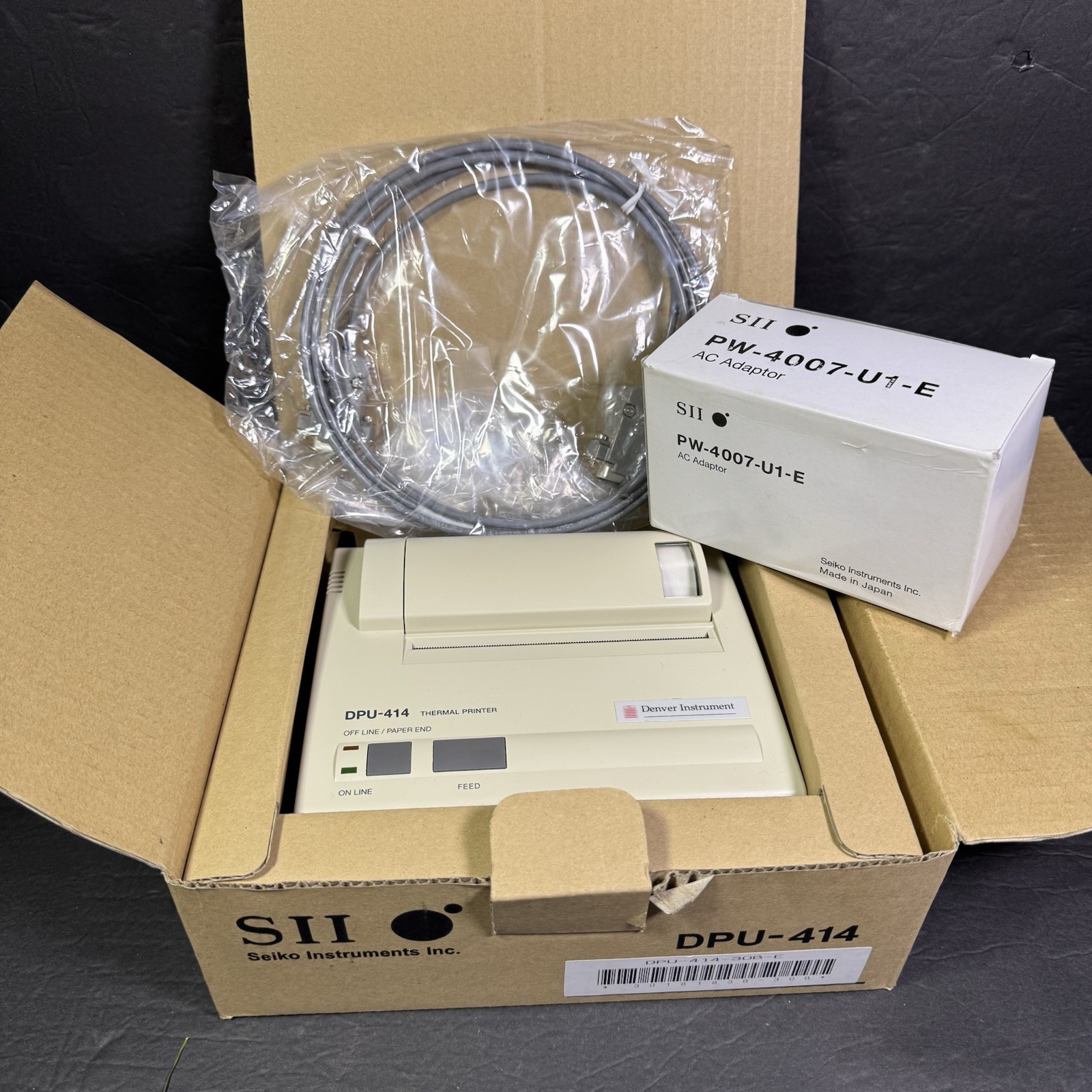 Seiko Instruments DPU-414 Denver Instrument DPU-414-30B-E Thermal Printer Bundle