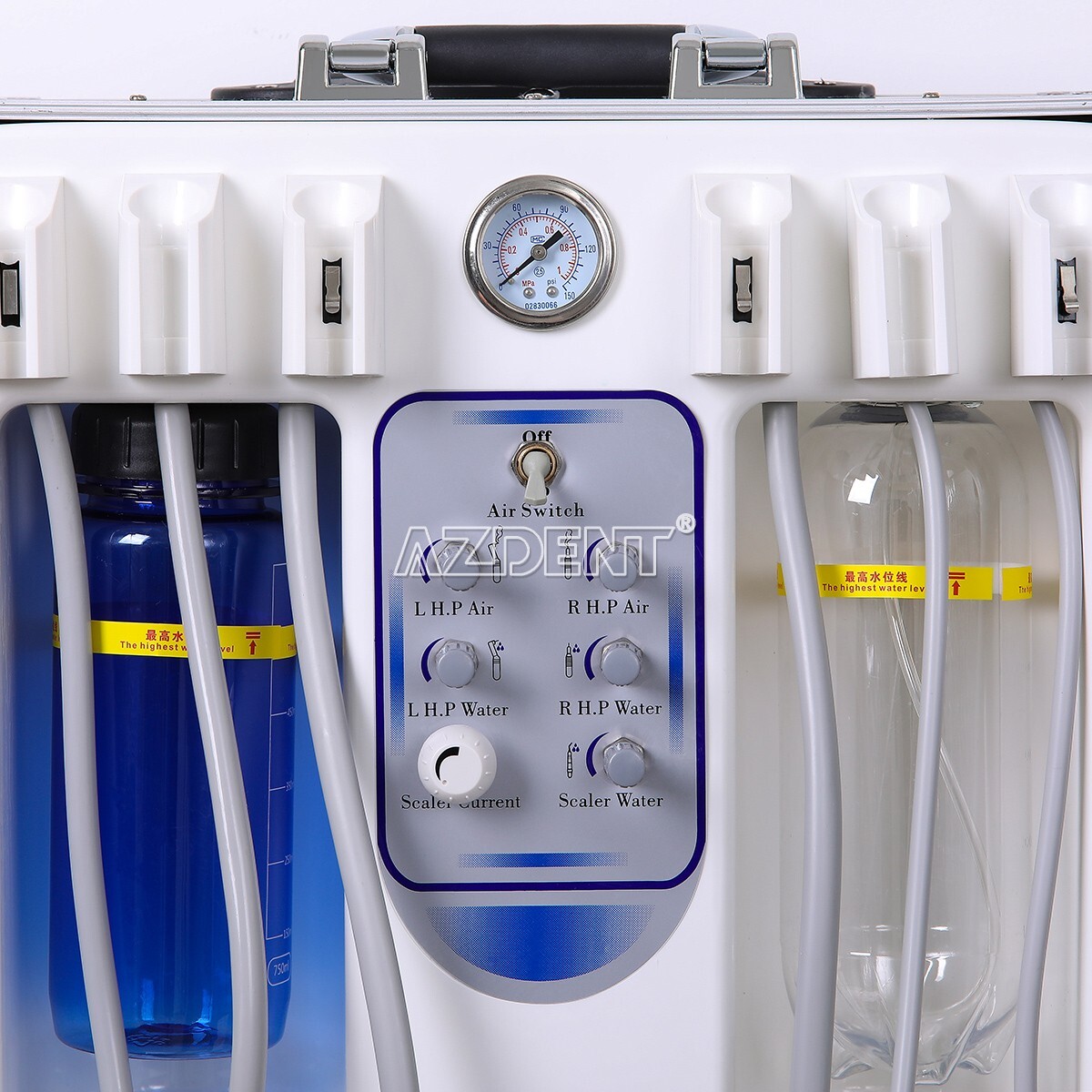 Dental Portable Mobile Delivery Unit System with Air Compressor/5 Drawer Trolley