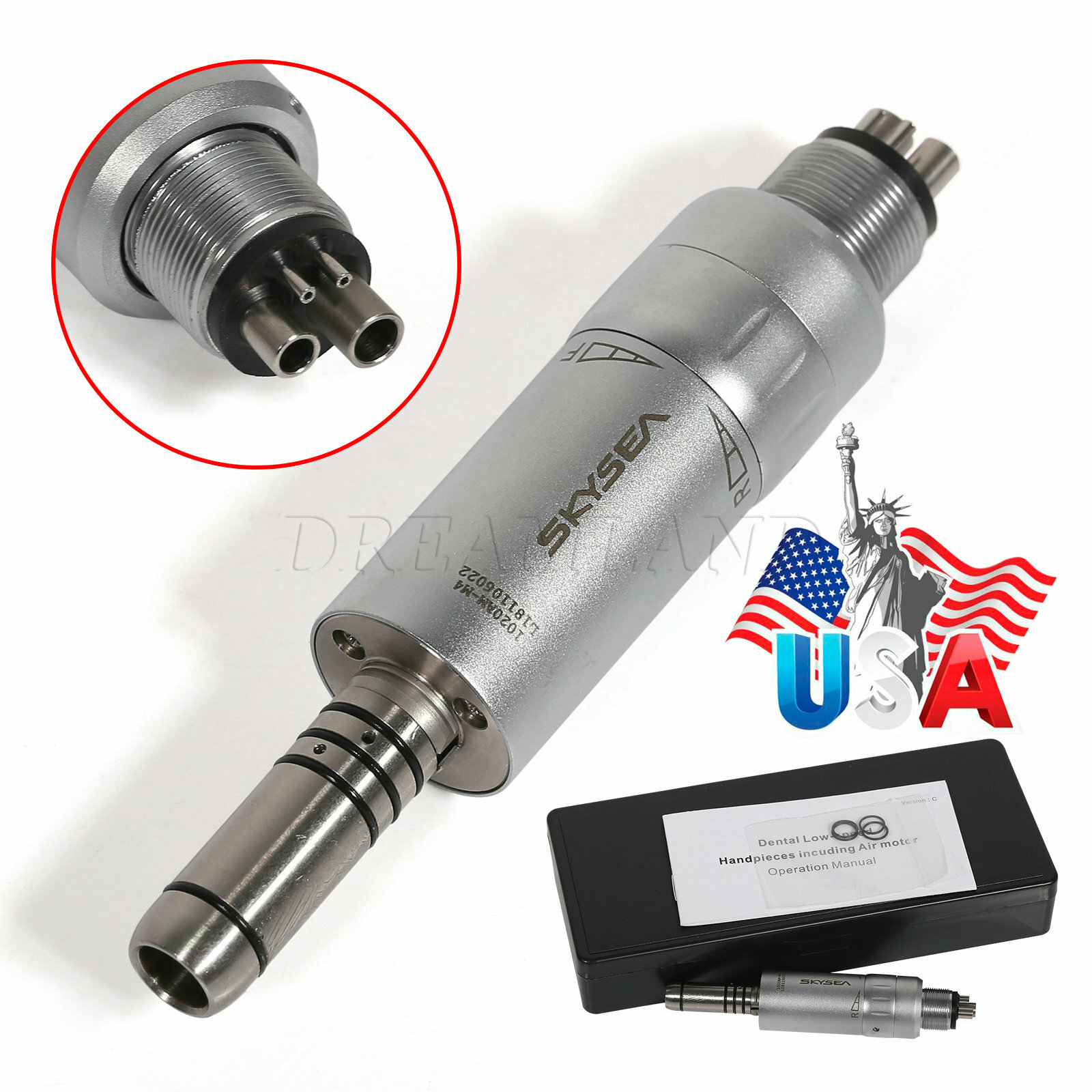1-5*Dental 4 Holes Inner Water Air Motor Low Slow Speed Handpiece SKYSEA