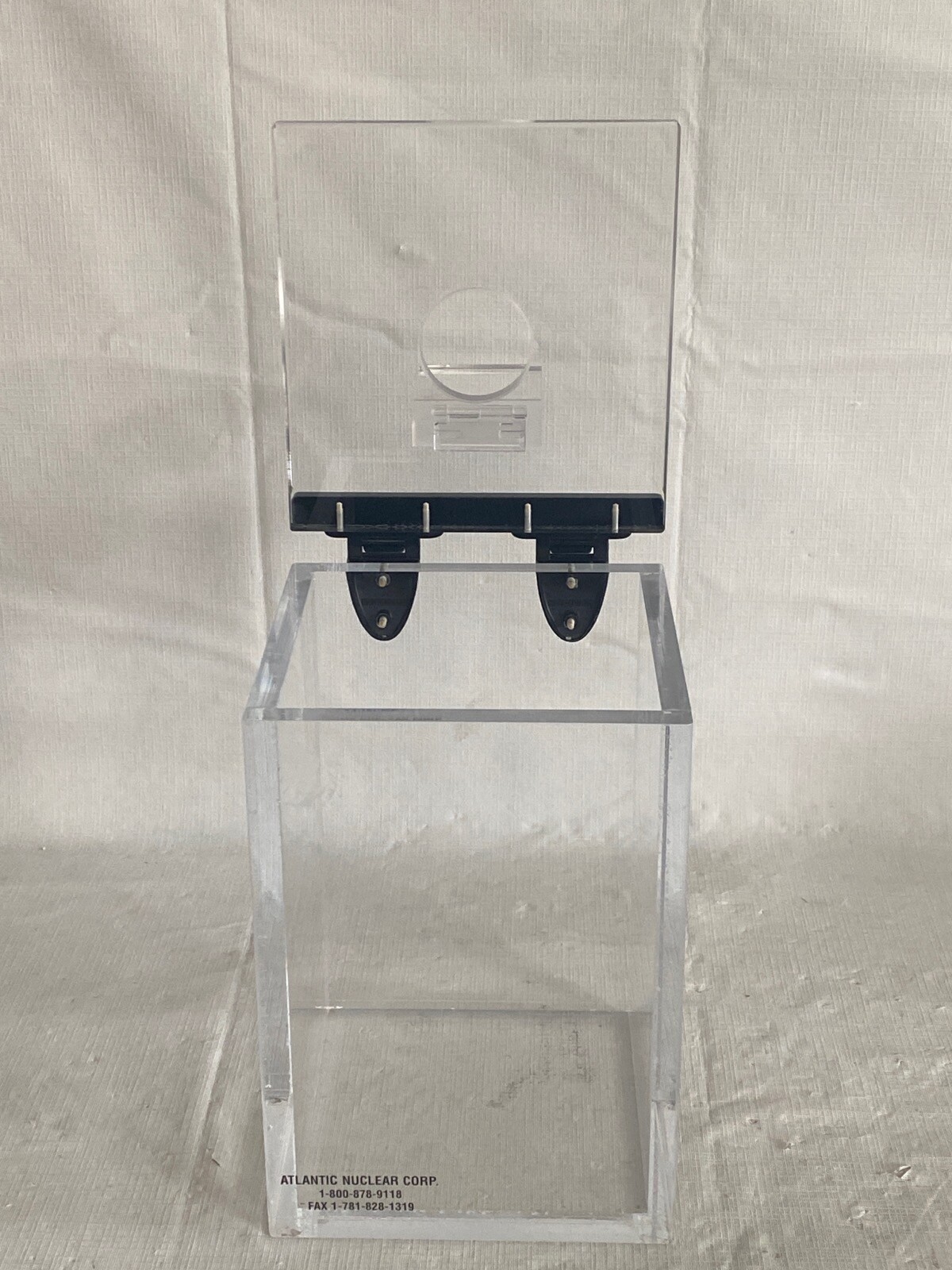 ATLANTIC Acrylic Beta Waste Storage Container Flip-Top Lid 6”x6”x9-1/2”ID