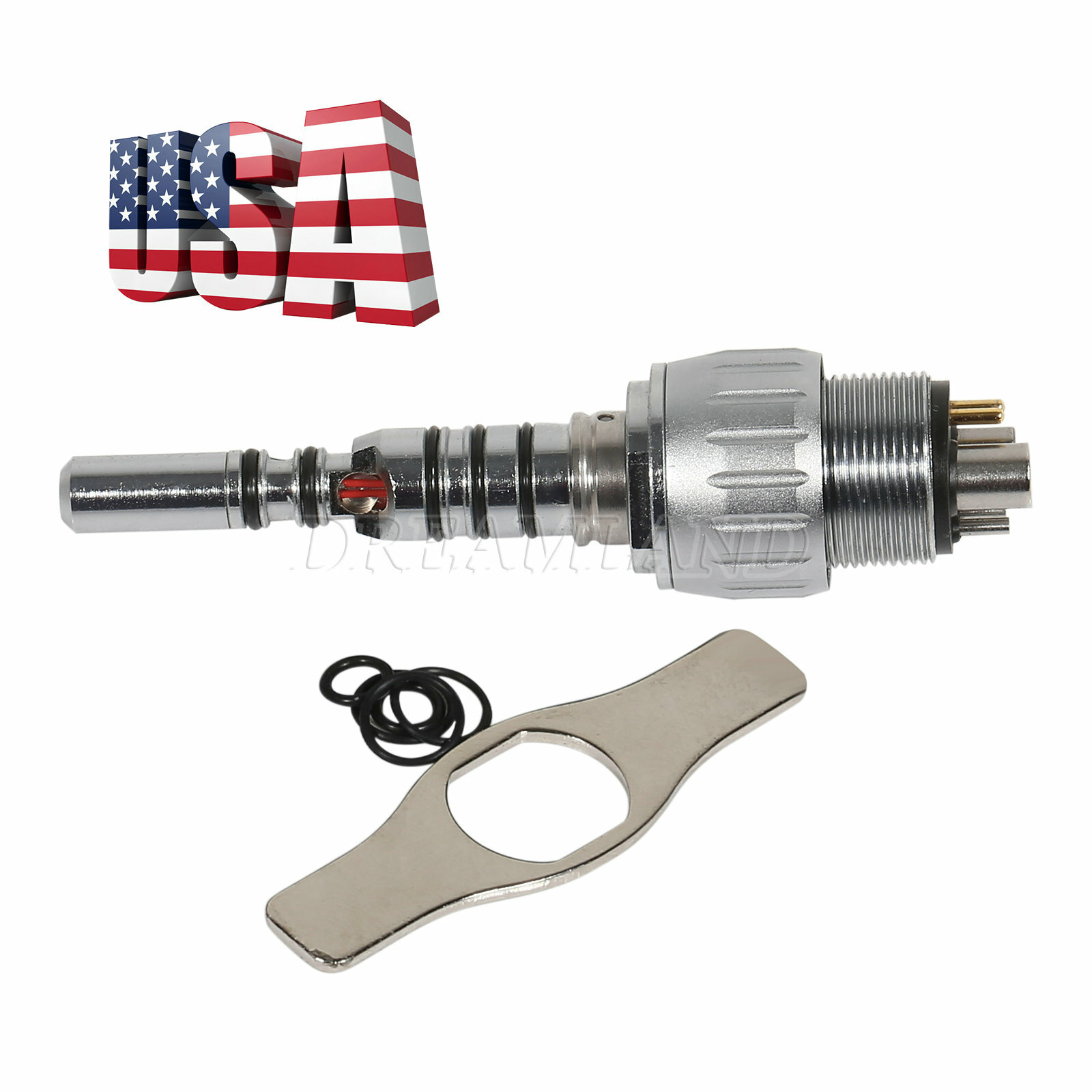 New 6-Hole Quick Coupler with LED Light for KaVo Fiber Optic Dental Handpiece