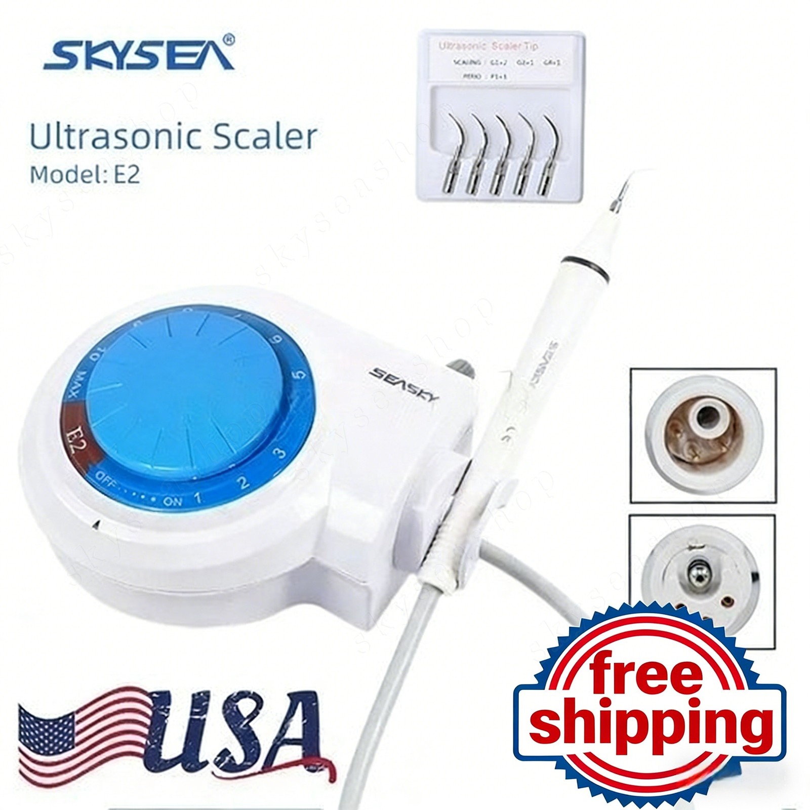 Ultrasonic Piezo Dental Scaler E2/E3/H6EMS Handpiece Fit EMS SKYSEA Cavitron