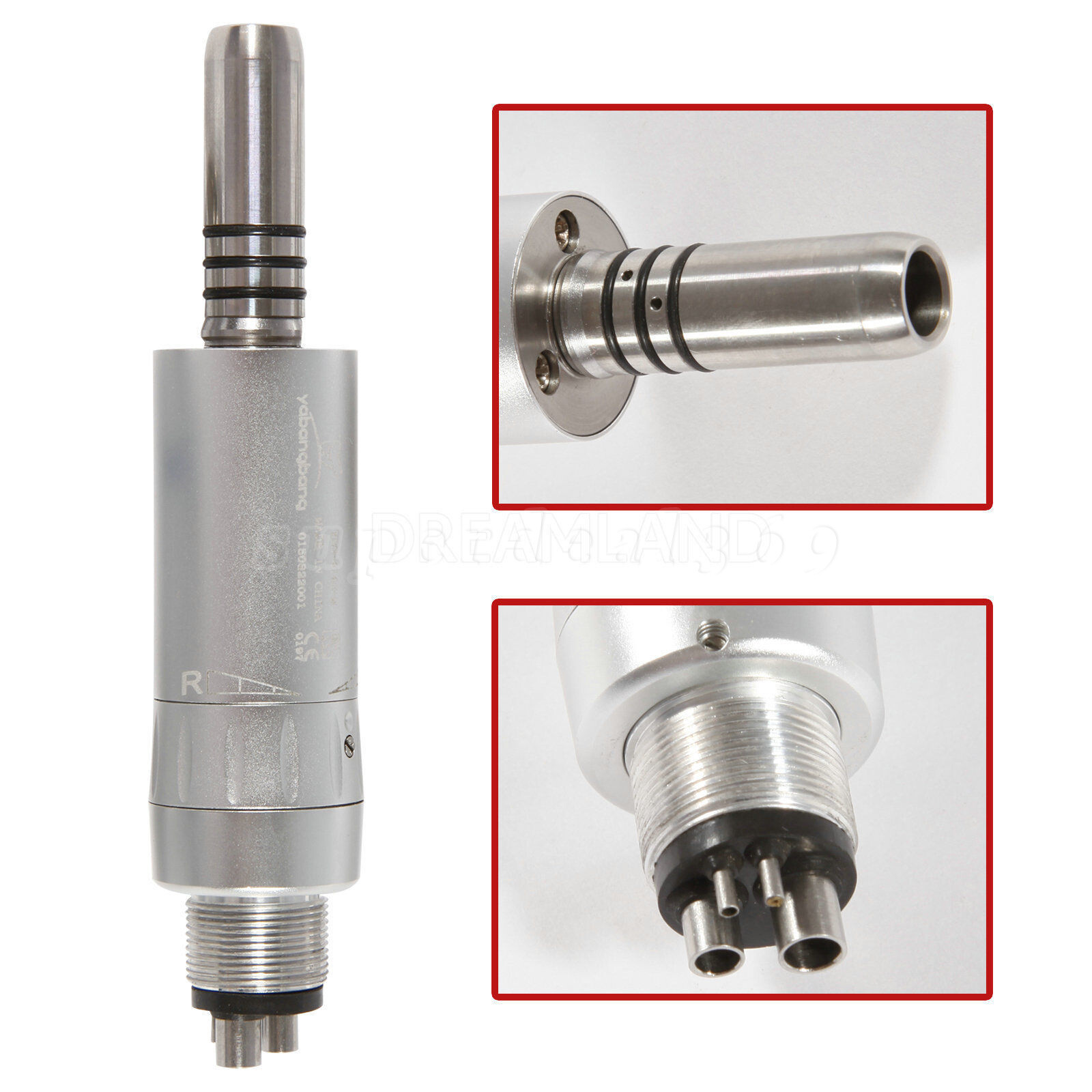 Dental E-type Air Motor Slow Low Speed Handpiece 4 Holes Inner Water Spray USA
