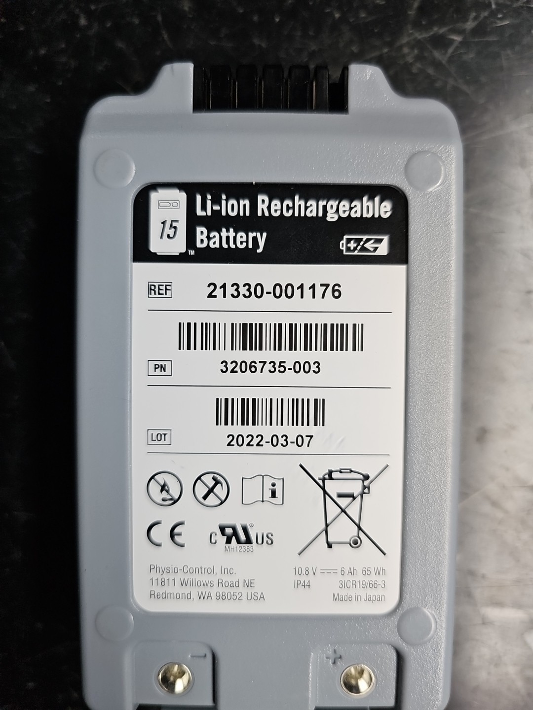 LOT 2 2022 PAIR PHYSIO CONTROL LIFEPAK 15 LI-ION BATTERY 21330-001176 FAST SHIP