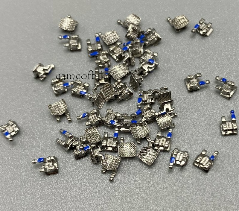 Dental Orthodontic Brackets Braces Mini Roth 022 Slot Hook 3 Metal Bulk pack