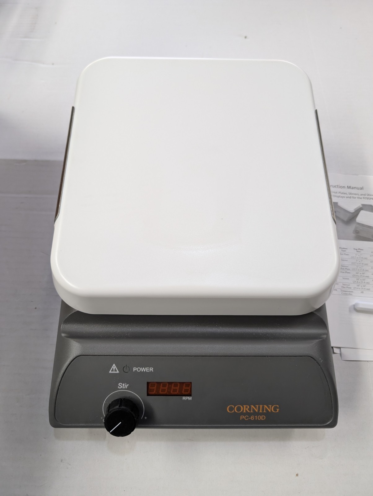 Corning PC-610D Digital Magnetic Stirrer 6795-610D 10×10 Pyroceram 120V (New)