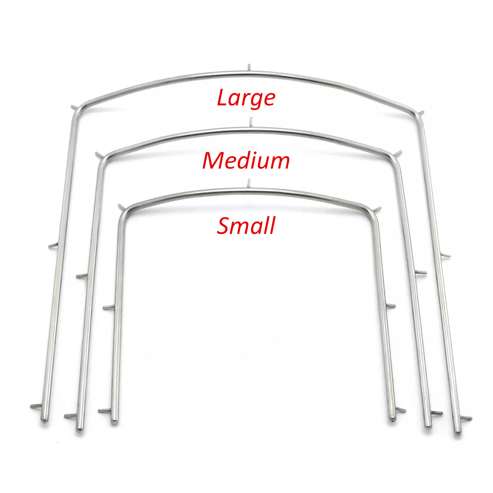 Dental Rubber Dam Frames Set of 3 Holder Endodontic Small, Medium, Large