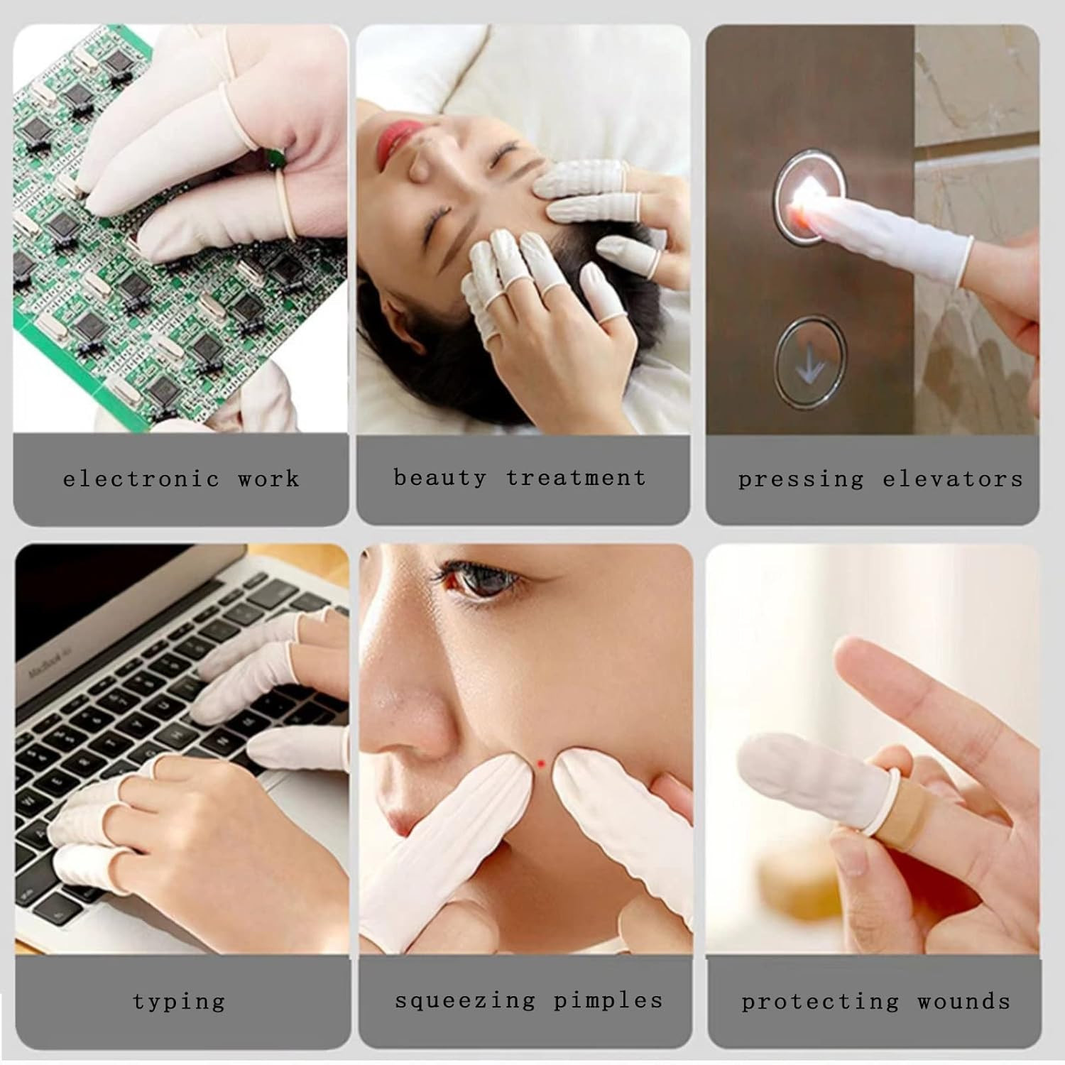 (420 PACK) Disposable Latex Finger Cots Medium Size Anti Static DURABLE HANDMADE