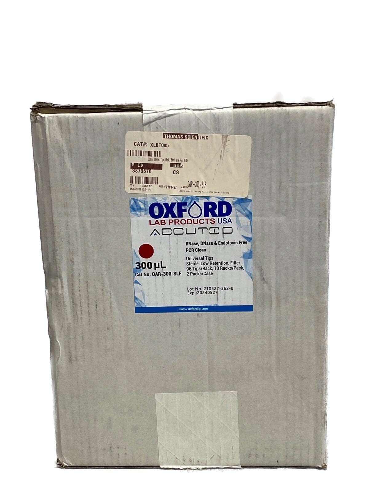 (1920) OXFORD Accutip 300uL Universal Low Retention Filter Pipet Tips 20x 96/Rk