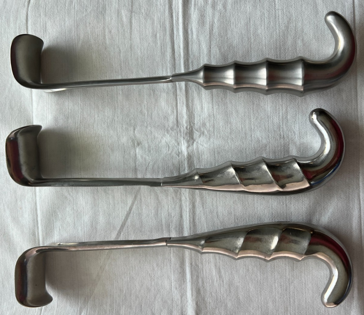 Sklar60-1676 Richardson Retractor 9½” Hollow Grip Handle Stainless Steel Set Of3