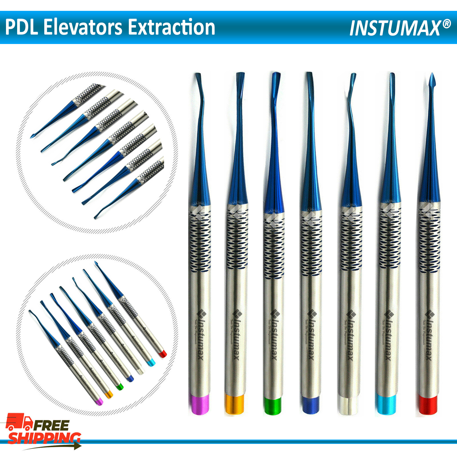 Dental Luxating Elevators PDL Periotome Root Extracting Extraction Range