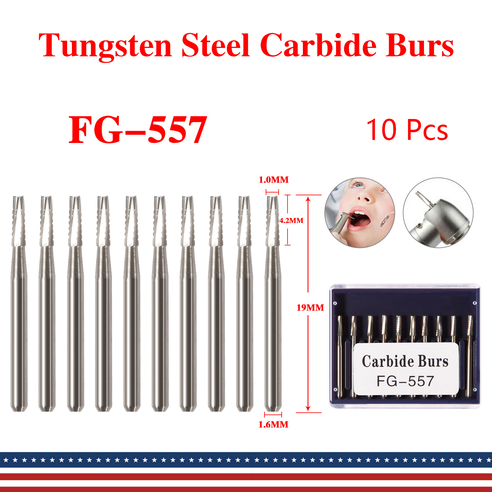 FG557 Carbide Burs FG 557 Friction Grip up to 100 Bur