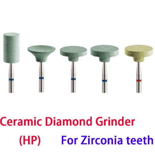 5pcs Dental Lab Ceramic Diamond Grinders for Zirconia Inner Crown CD series