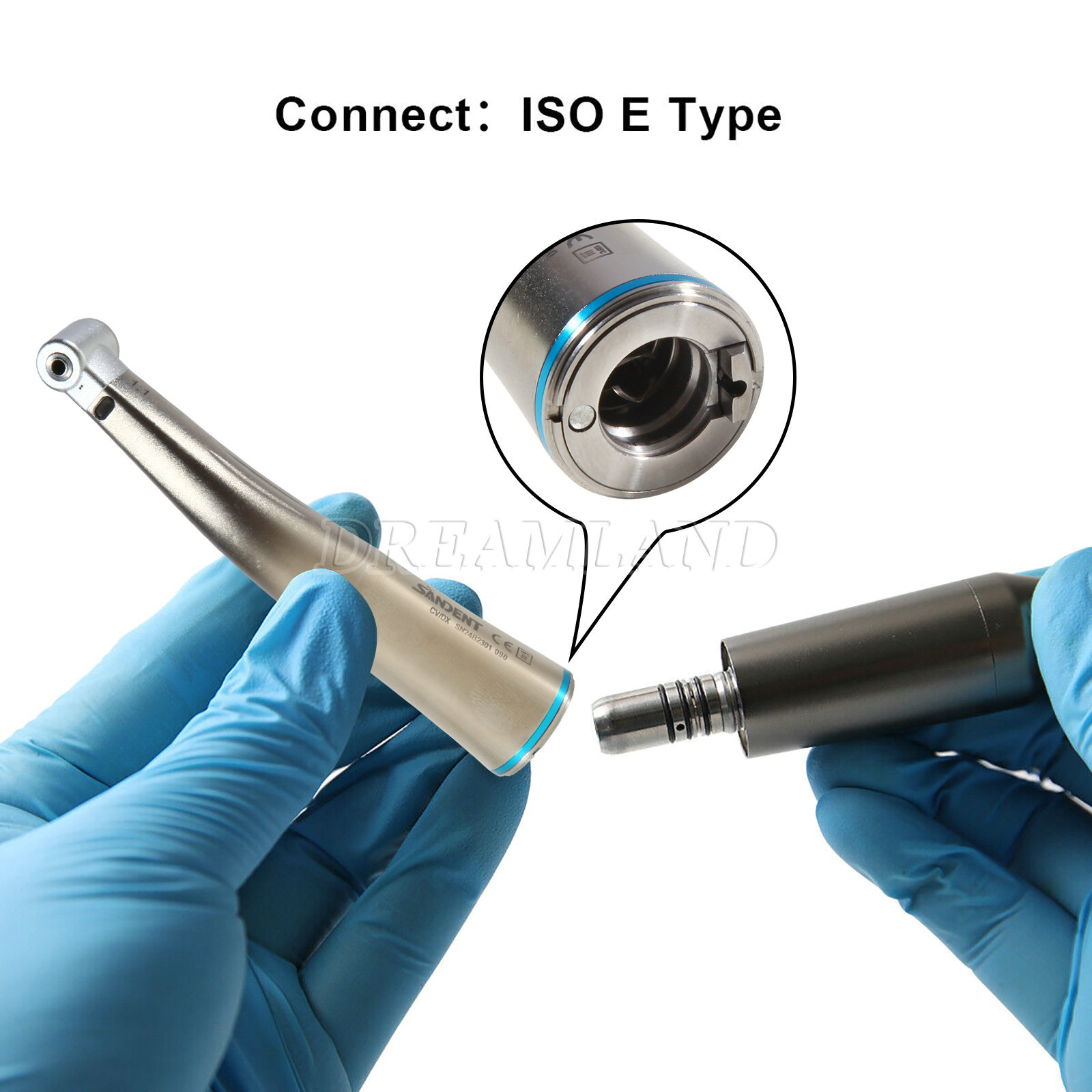 Dental LED 1:1 Contra Angle Angulo Inner Spray Contrangulo Turbina handpiece