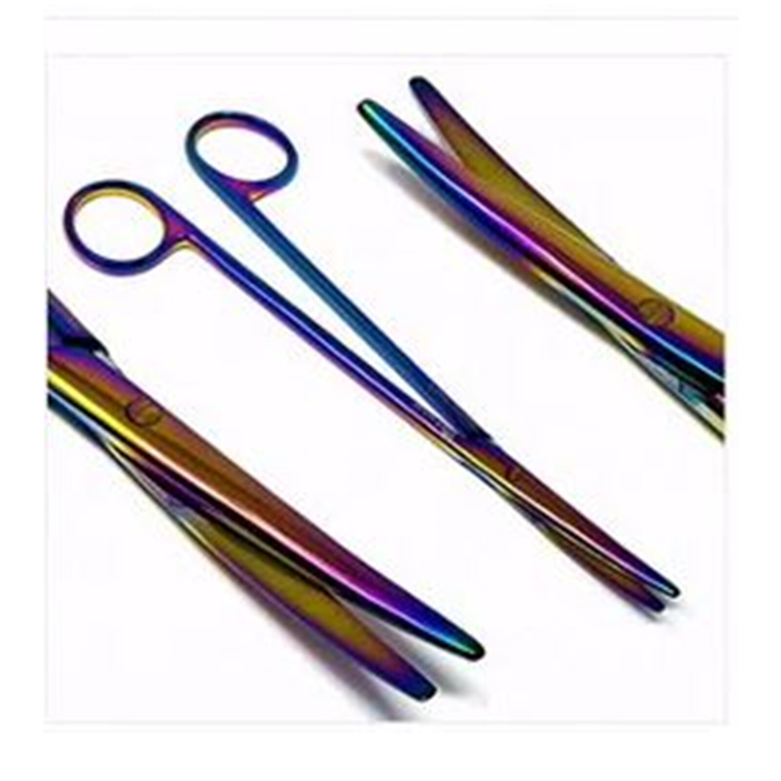 Multi Rainbow Color Metzenbaum Dissecting Scissors Blunt Blunt 7″ (17.8cm) Curve