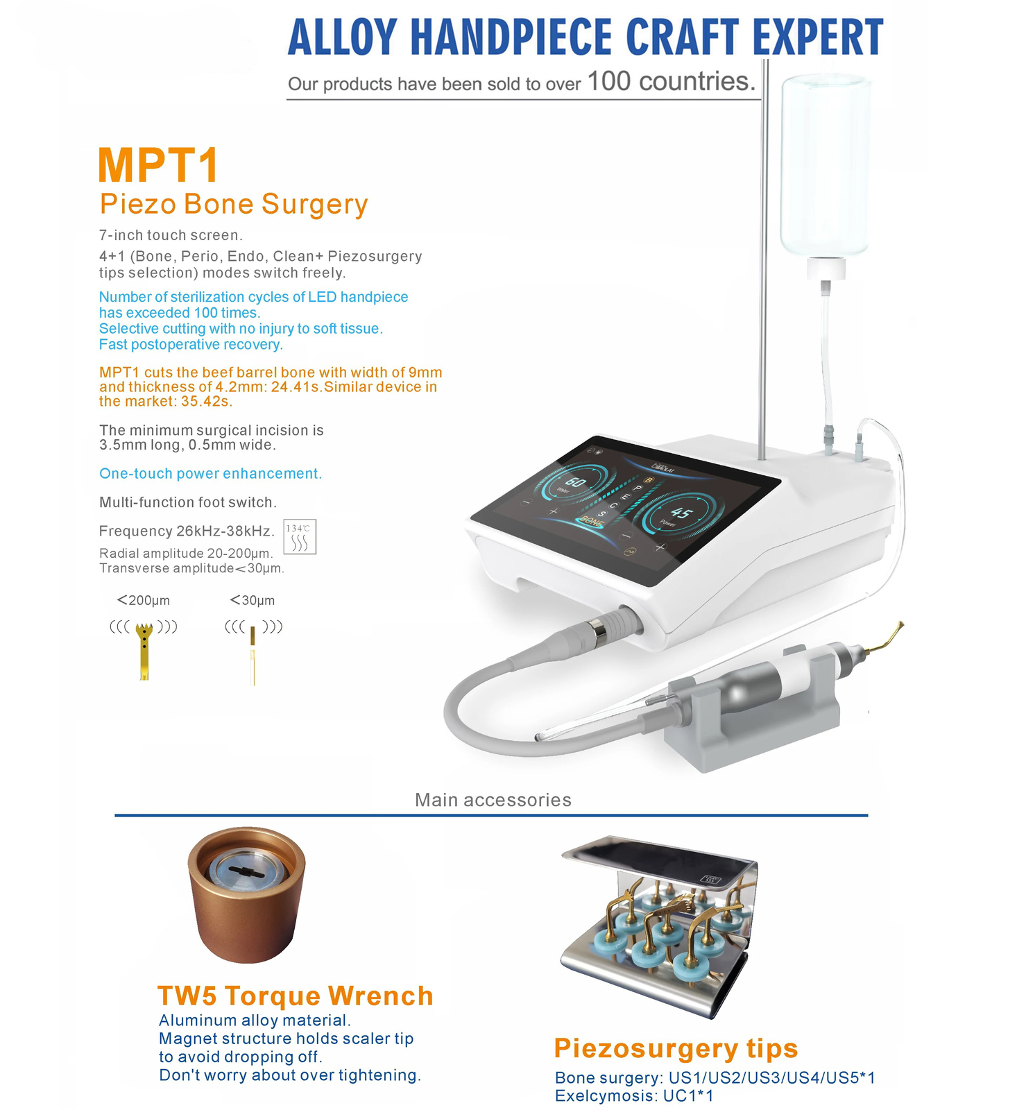 Surgery Pro Dental Piezosurgery Unit Ultrasonic Piezo Bone Surgery Machine