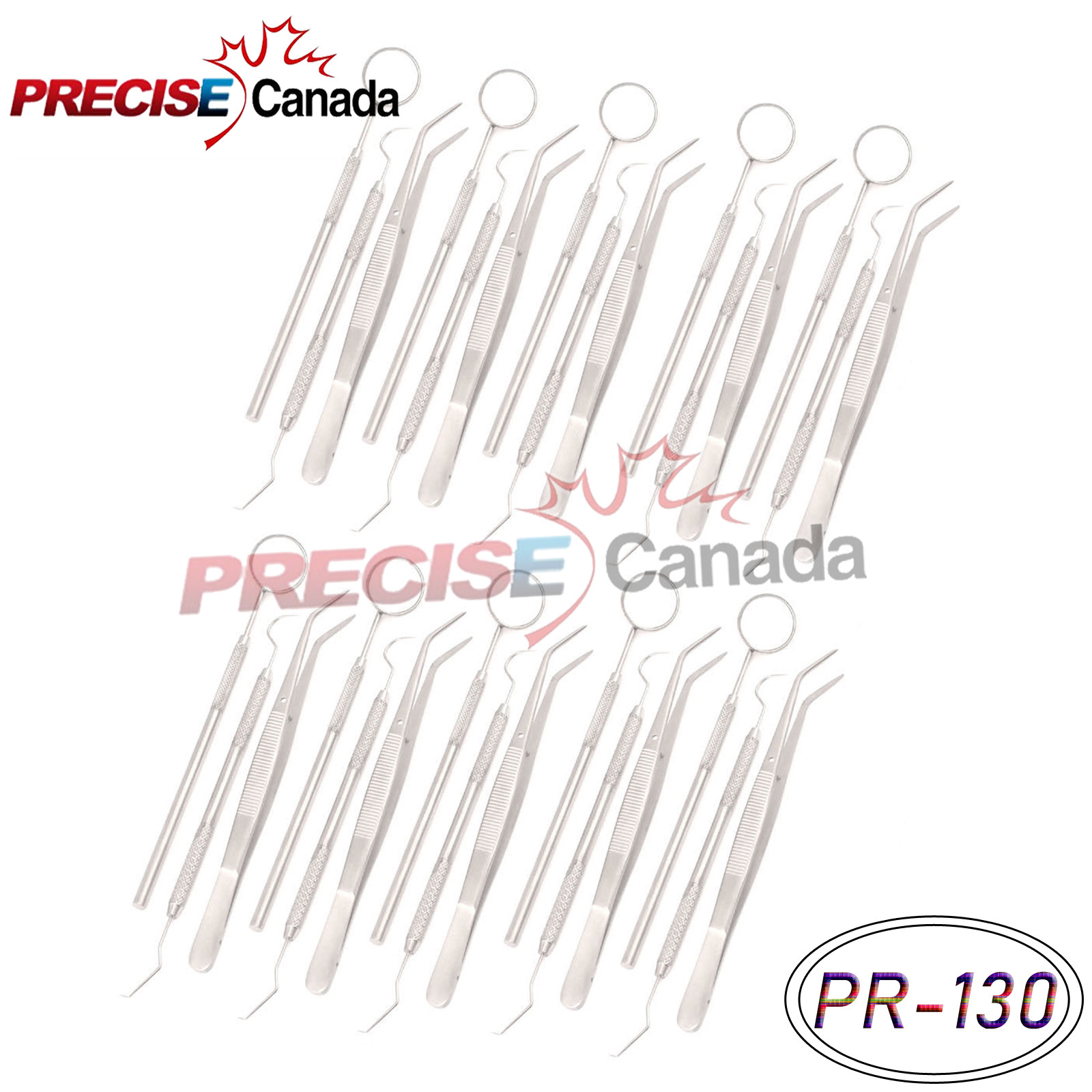 30 Instruments Basic Dental Set Mirror Explorer College Plier PR-130