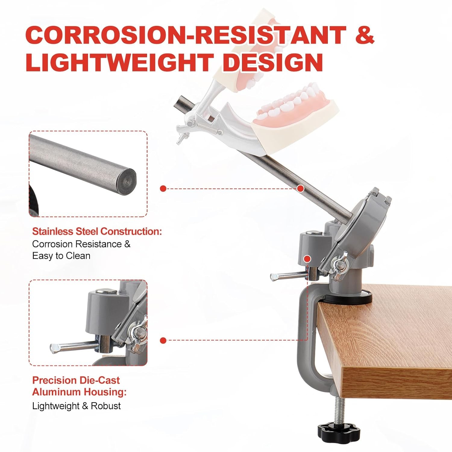 USA Dental Typodont Dentoform Mounting Pole Fits Kilgore Nissin Columbia Frasaco