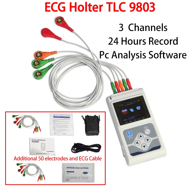 CONTEC TLC 9803 Dynamic ECG Monitor System 24 Hours Recorder Holter
