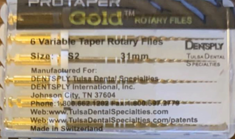 SALE! Dentsply ProTaper Gold Rotary Files F1,F2,F3,S1,S2,SX-F3 6 files packs