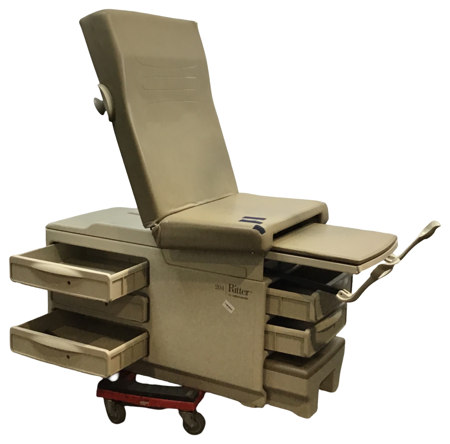 MIDMARK RITTER 204 MANUAL EXAMINATION TABLE WITH 3 DRAWERS