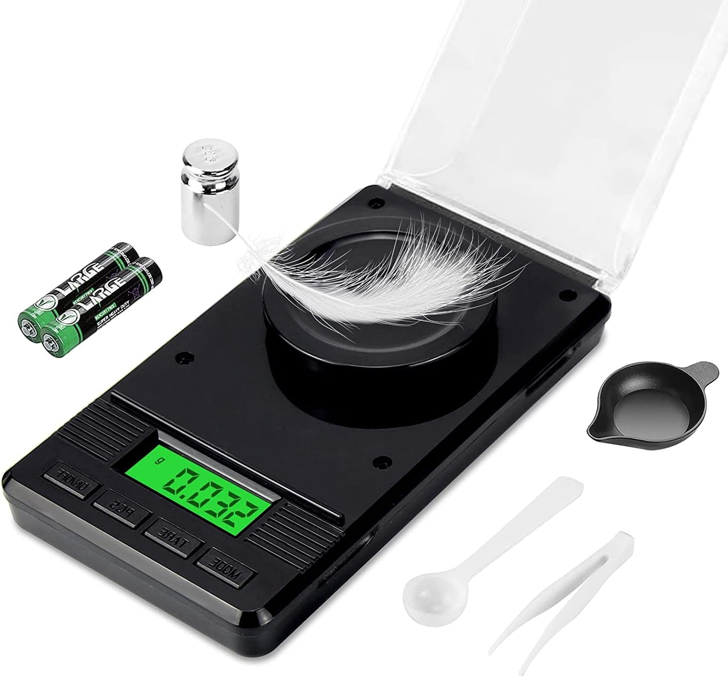 Milligram Scale 50g/0.001g, Digital Mg Scale with 50g Calibration Weight and Acc