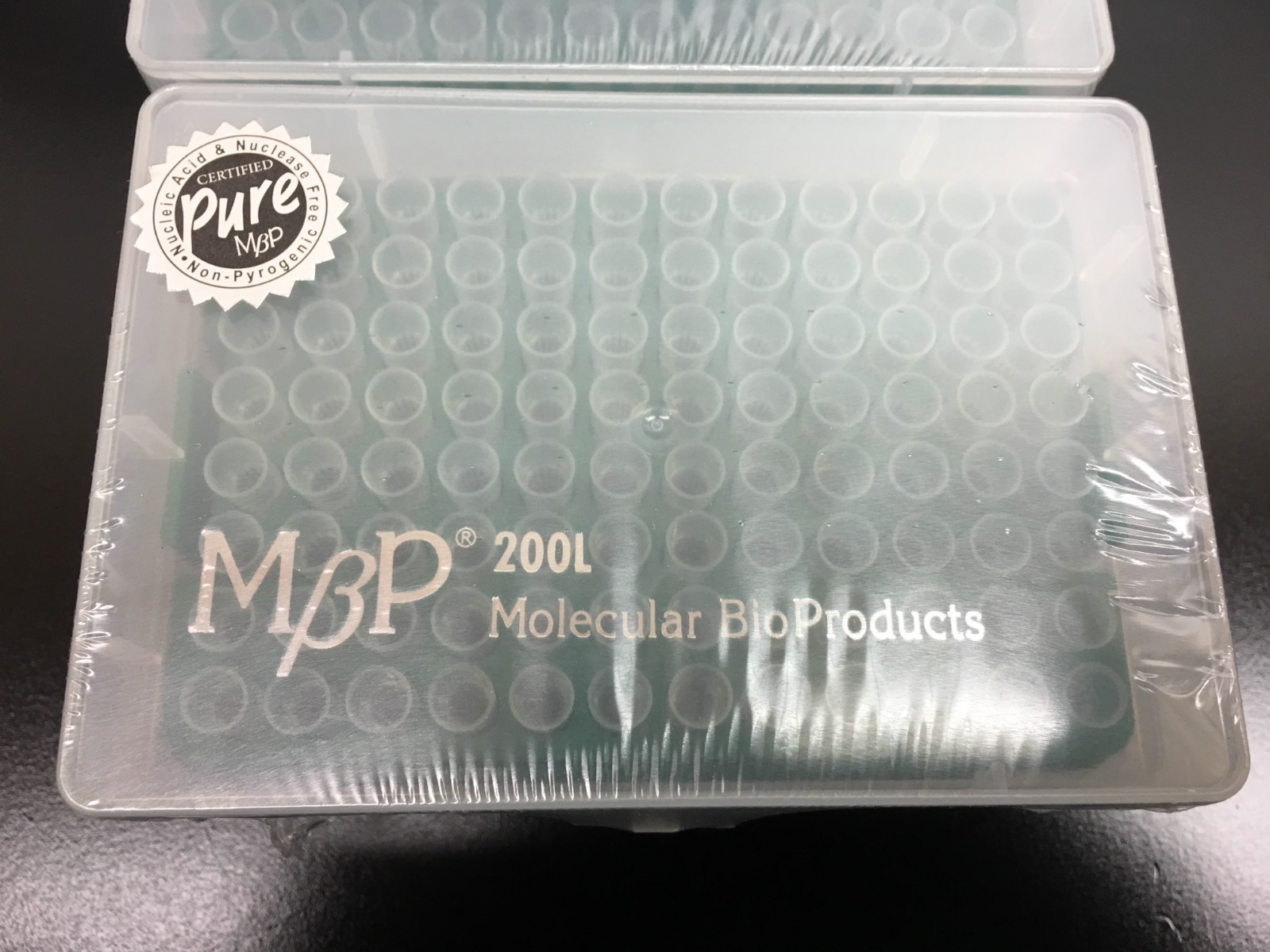 Molecular BioProducts REF 3751-HR MBP Pipette Tips Hinged Racks 200L Lot 3 PKS