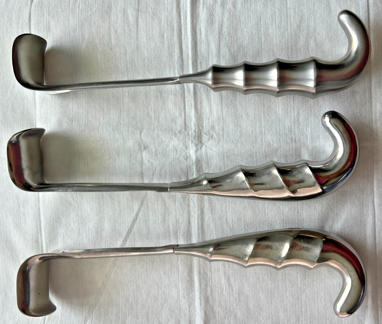 Sklar60-1676 Richardson Retractor 9½” Hollow Grip Handle Stainless Steel Set Of3