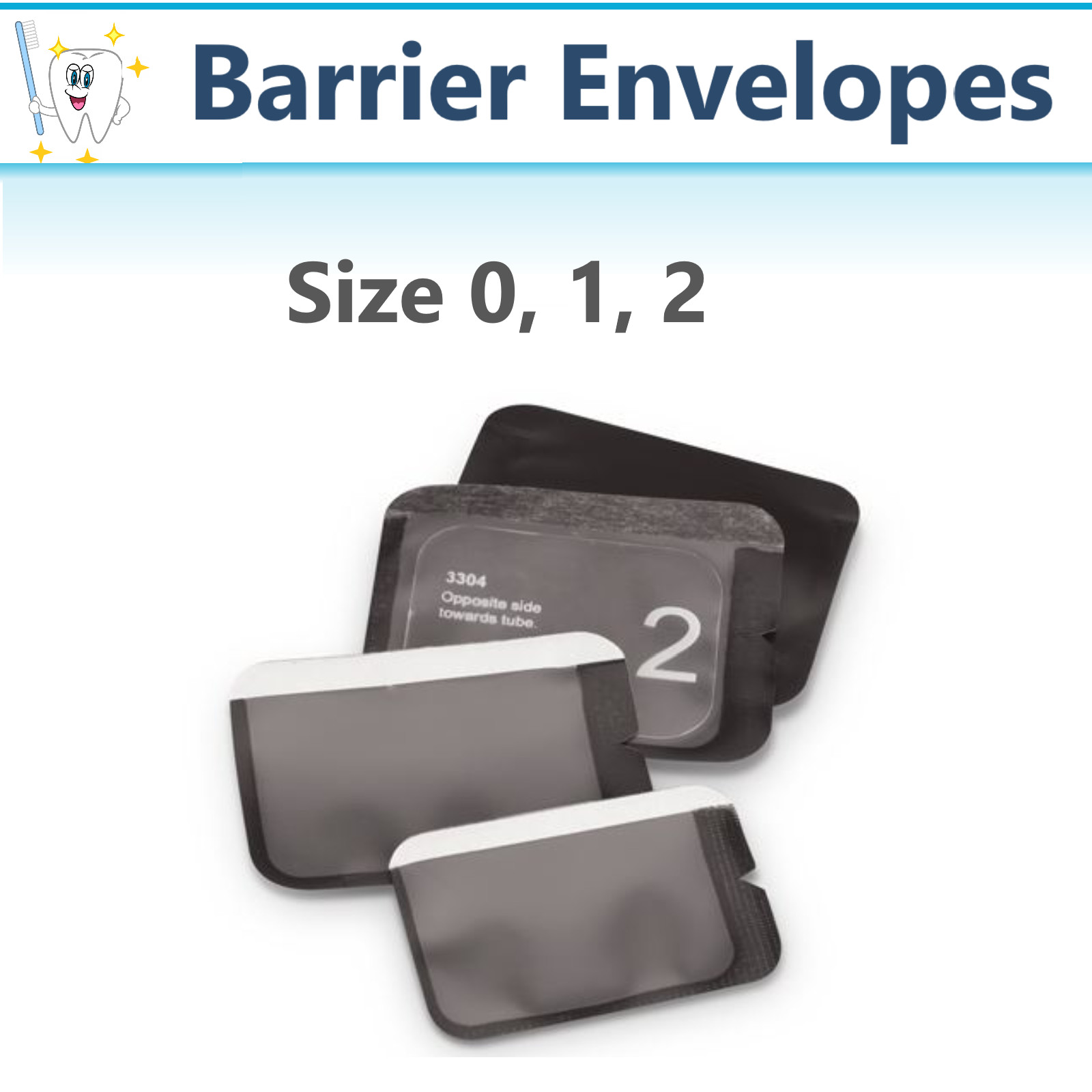 Dental Barrier Envelopes Phosphor Plate Digital X-Ray Size 0 1 2, For RAPD & XCP