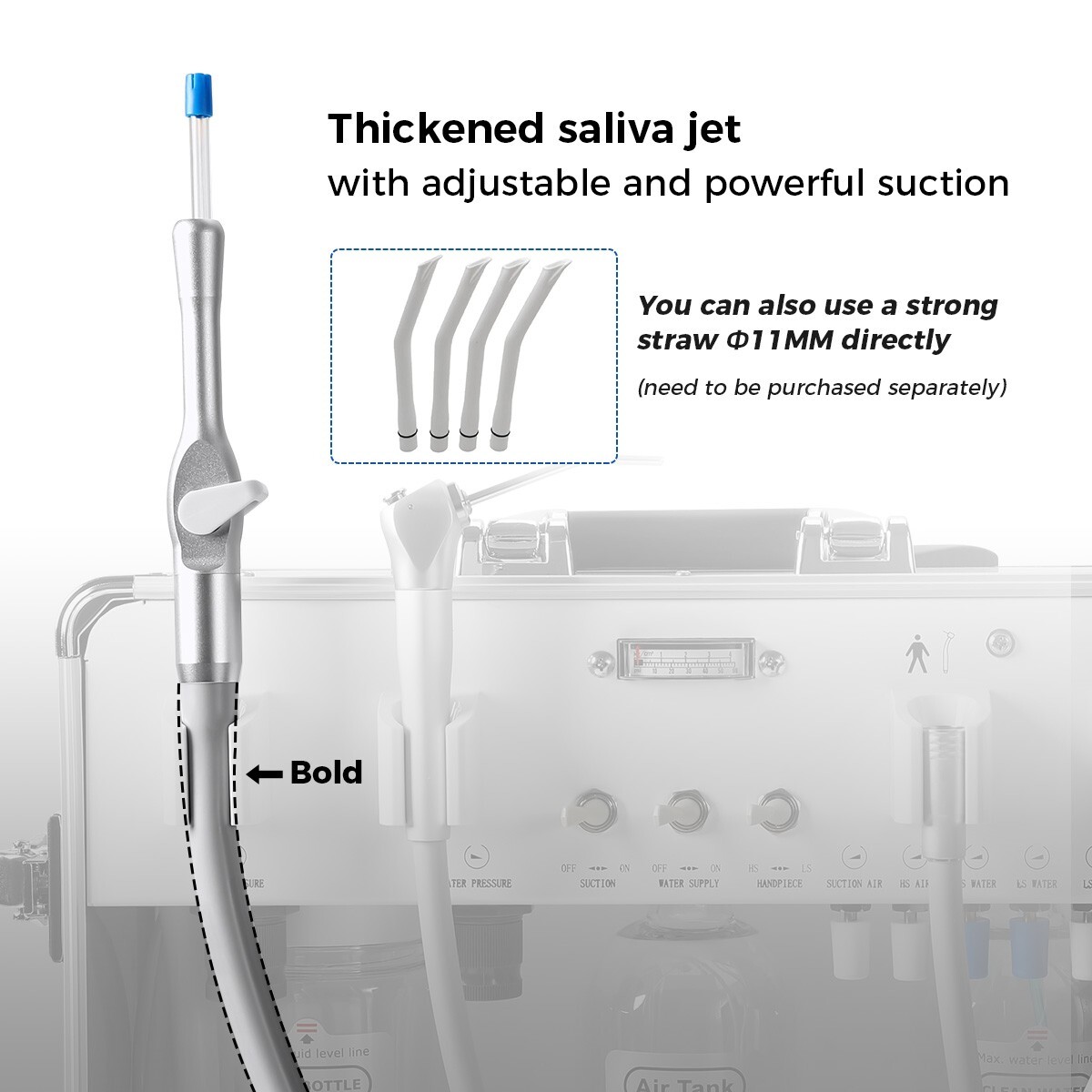 Portable Dental Mobile Delivery Unit Air Compressor Strong suction /Handpiece 4H