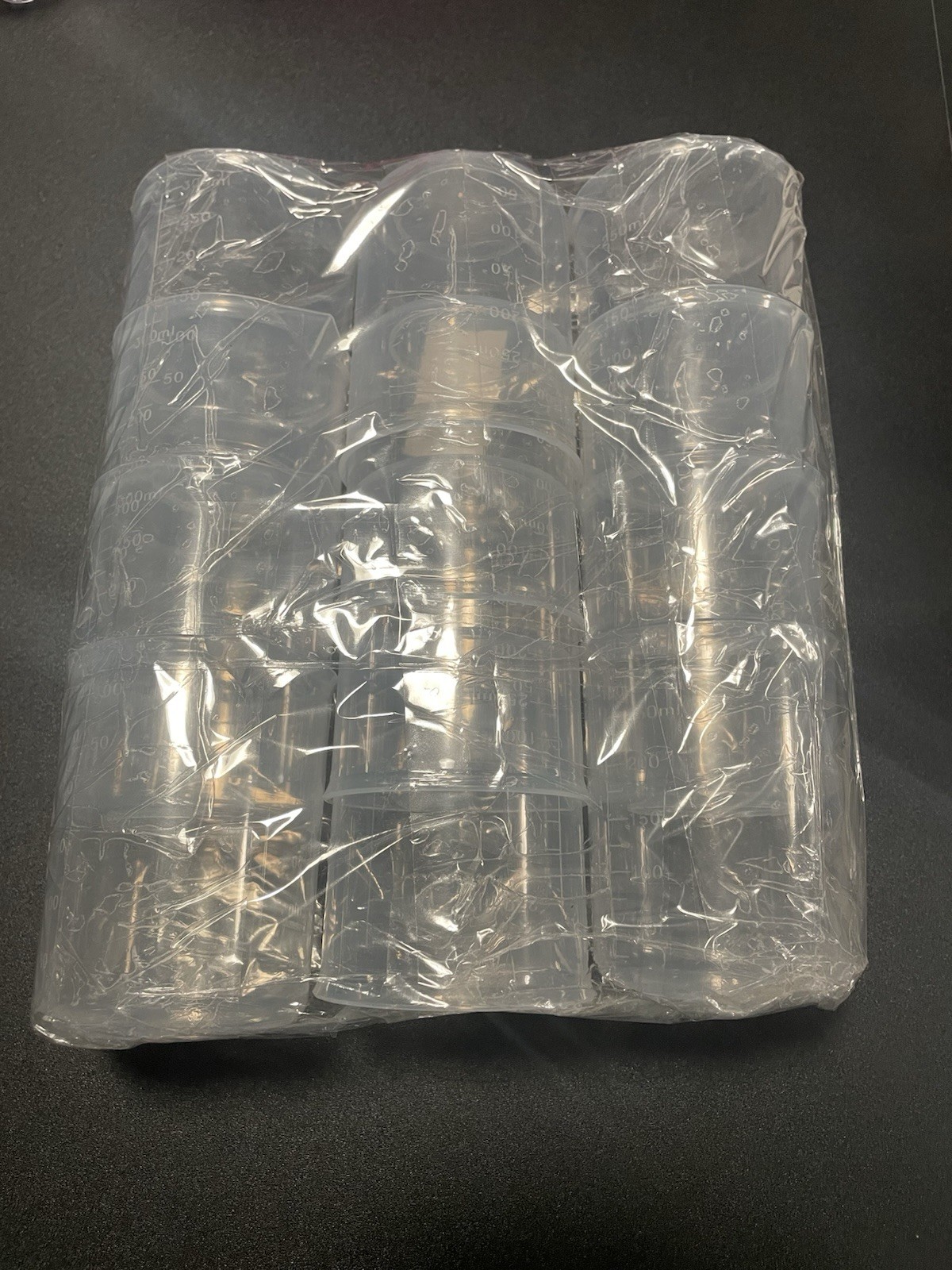 10 oz Transparent Lab Measuring Cup 300ml Plastic Beaker Cups for Sc12 PCS New