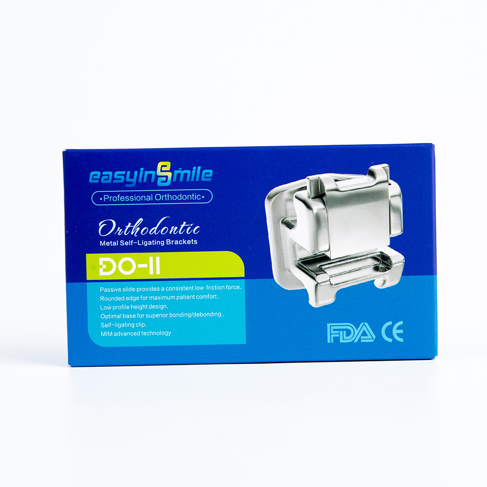 20Pcs Dental Self-ligating Orthodontic Brackets Metal Braces Roth/Mbt 022 + Tool