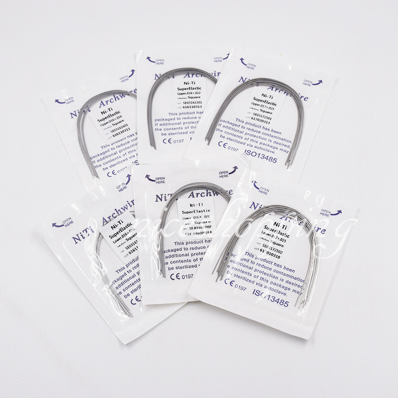 50 Packs Dental Orthodontic Super Elastic Niti Arch Wire Rectangular All Sizes