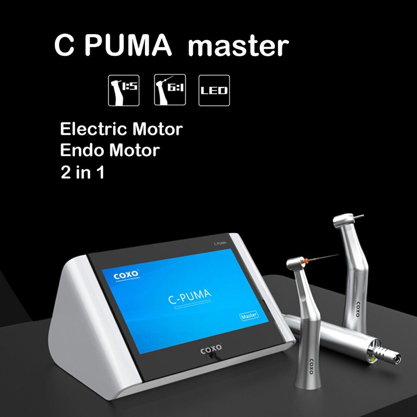 COXO Dental C PUMA Master Electric Motor 6:1 Endo Handpiece 1:5 Contra Angle