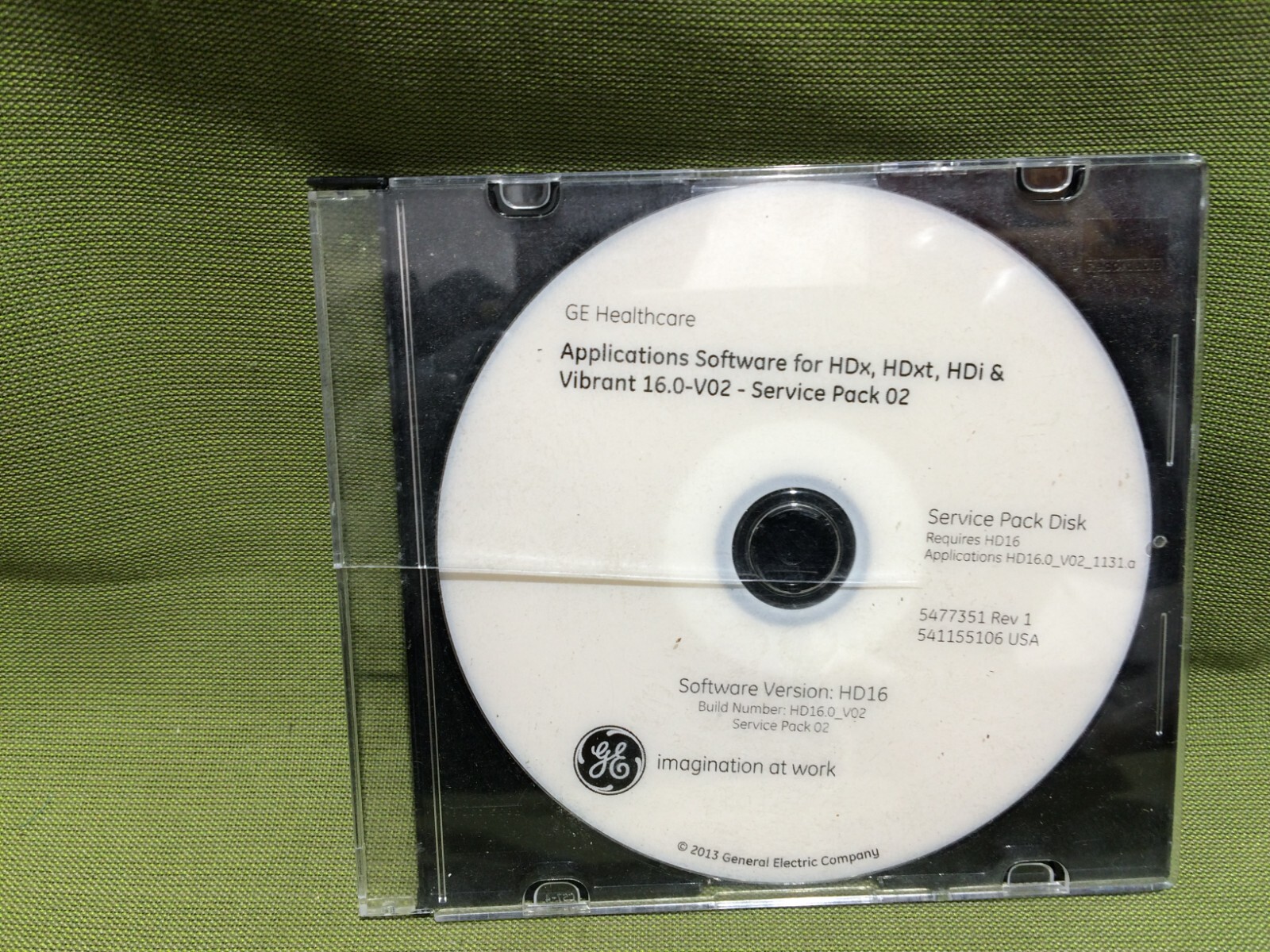 GE Healthcare CASE CD SOFTWARE HDX HDXT HDI VIBRANT
