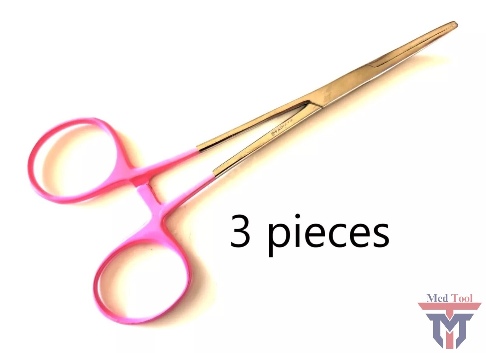 3 Kelly Hemostat Locking Forceps Curved 5.5″ Surgical Instrument Stainless Steel