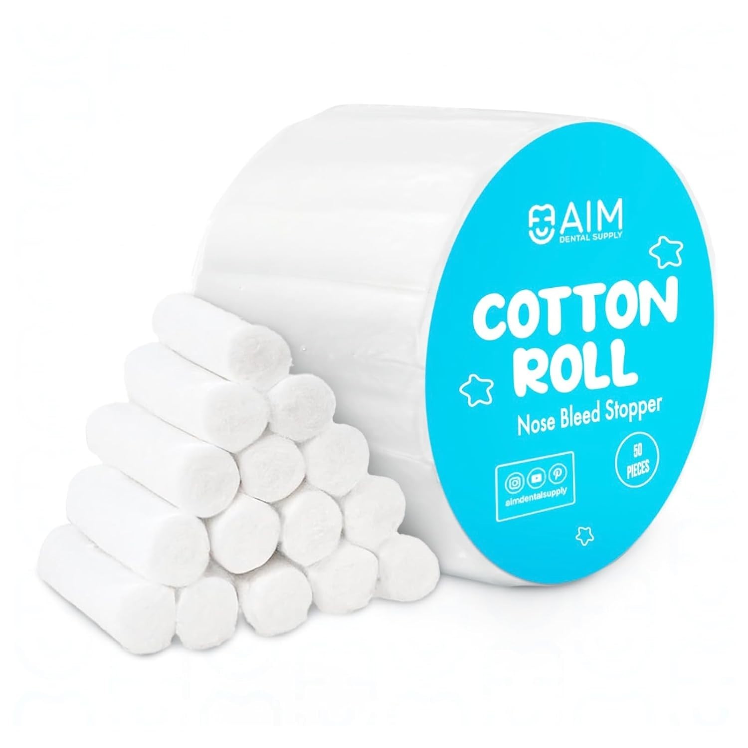 20050×4 Dental Cotton Rolls – Nose Bleed Stopper – Nose Bleed Plugs for Kids …